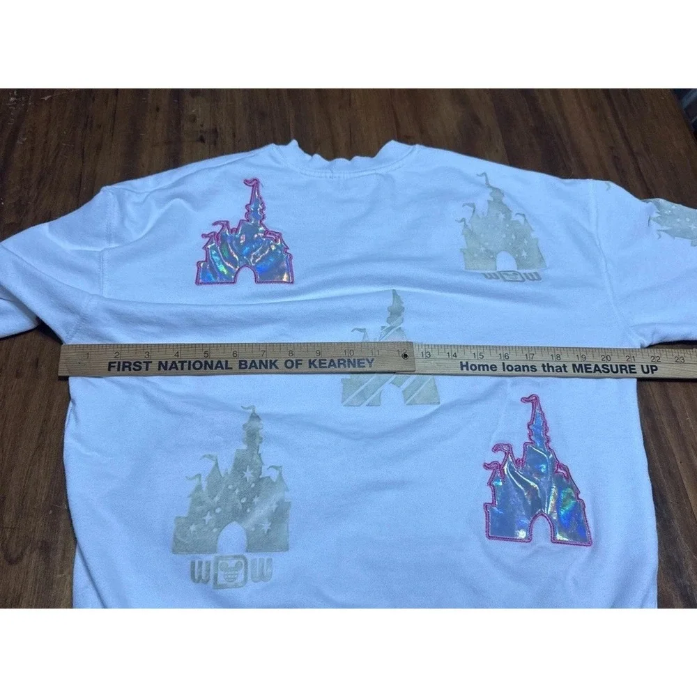 Disney Parks Cinderlla's Castle Reflective Icon Adult Women's Sweatshirt Sz M